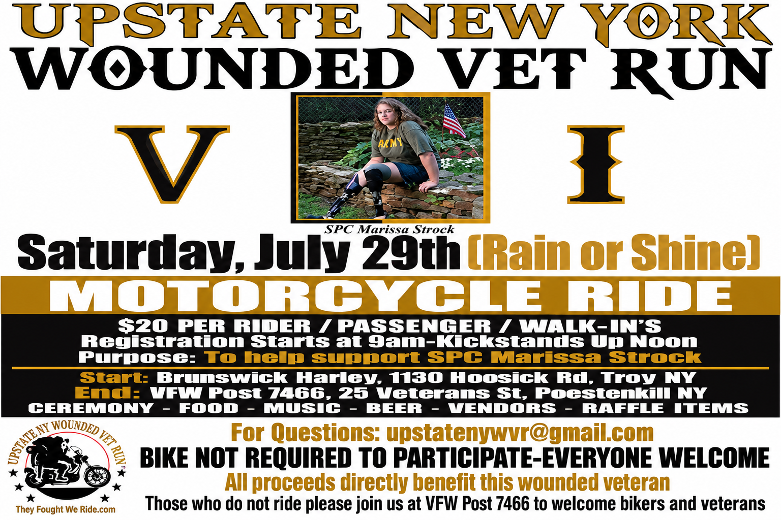 The 6th Annual Upstate NY Wounded Vet Motorcycle Run — July 29, 2023 | Uforia Entertainment & DJ Debonair